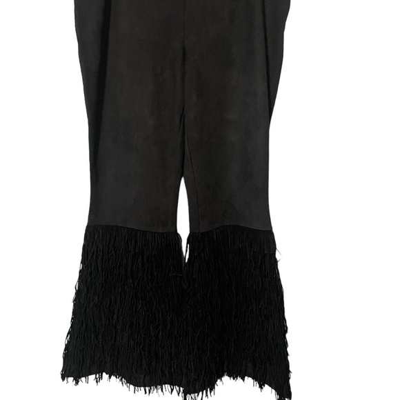 RARA AVIS BY IRIS APFEL BLACK FRINGE FAUX SUEDE STRETCHY‎ PANTS SIZE 3XL - NWT - Picture 5 of 6